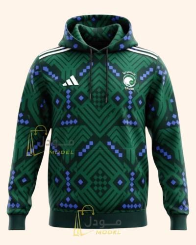 بلوفر المنتخب السعودي الشتوي 2026 الاخضر الرسمي شك...