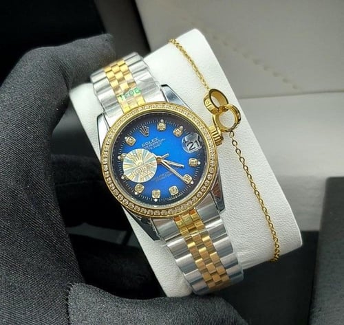 ساعة رولكس نسائية استيل مع سواره كارتير - درجة أول...