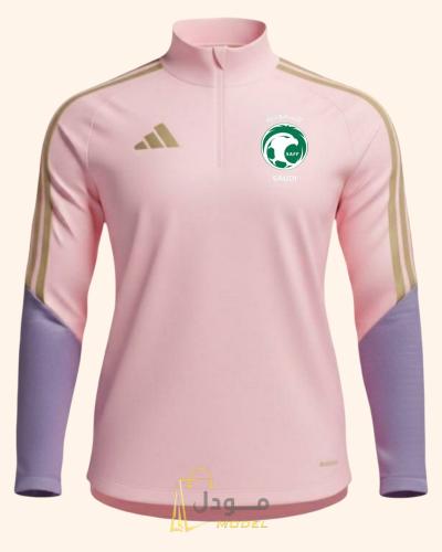 سويتر نسائي وردي المنتخب السعودي 2026 شتوي بسحاب ص...