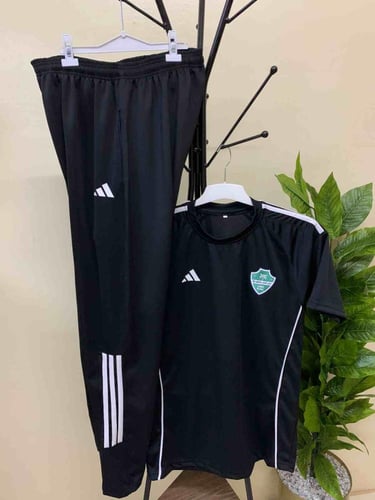 طقم تدريب الاهلي الصيفي - تيشيرت وسروال أسود