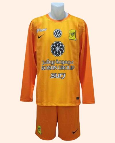 طقم طقم حارس نادي الاتحاد - برتقالي كامل كم طويل ن...