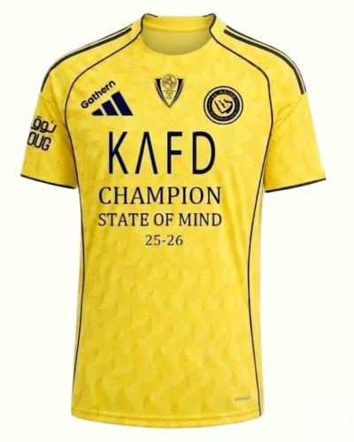 تيشيرت تتويج نادي النصر الاصفر نسخة اللاعبين 2026