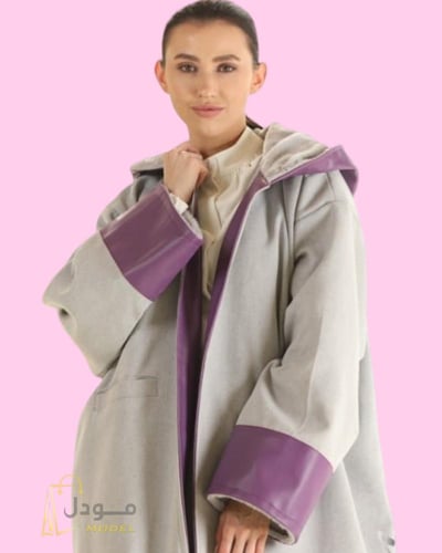 فروة شتوية نسائية رصاصي