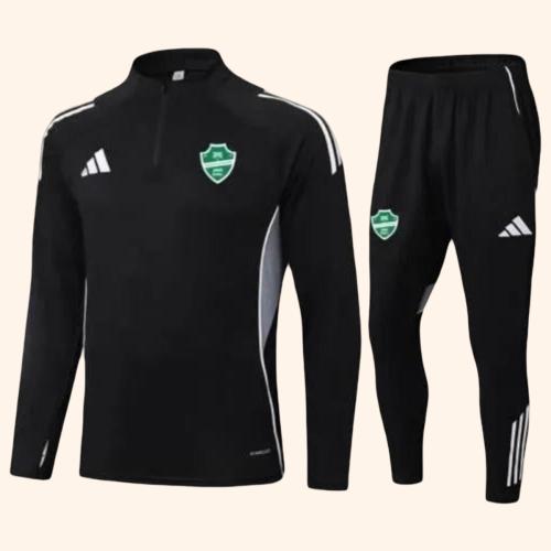 طقم سويتر تدريبات نادي الاهلي السعودي الاسود الشتو...