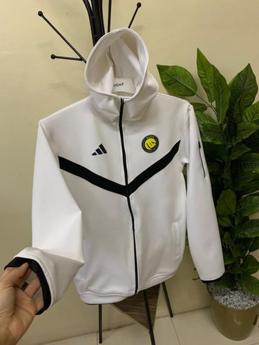 جاكيت النصر الابيض الجديد 2026 جاكيت رياضي رسمي لب...