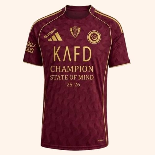 تيشيرت تتويج نادي النصر العنابي الجديد 2026