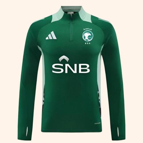سويتر المنتخب السعودي الجديد لون اخضر شتوي25/26
