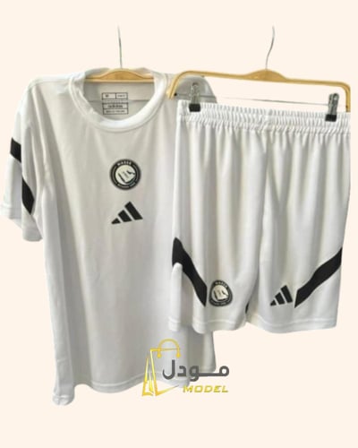 طقم تدريب أبيض نادي النصر 2026 تيشيرت خفيف وشورت