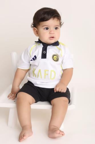 طقم أطفال نادي النصر الأبيض الجديد 2026 أناقة العا...