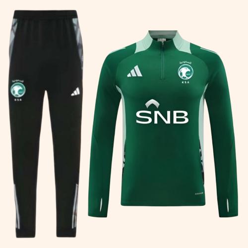 طقم سويتر المنتخب السعودي سويتر اخضر وسروال اسود 2...