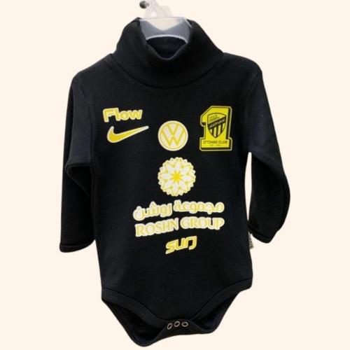 بربتوز اطفال اسود بشعار نادي الاتحاد الجديد اصلي