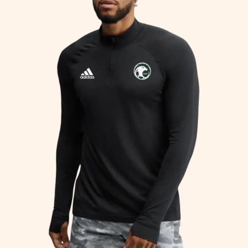 سويتر المنتخب السعودي الاسود الرسمي بسحاب وفتحة اص...