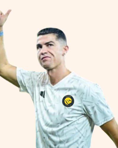 طقم نادي النصر الابيض بكسرات رمادية الجديد رونالدو