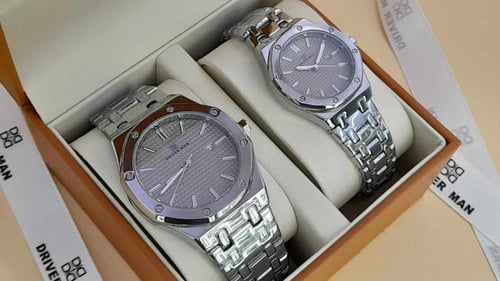 طقم ساعات مزدوج رجالي نسائي -درايفر مان- تصميم أدم...