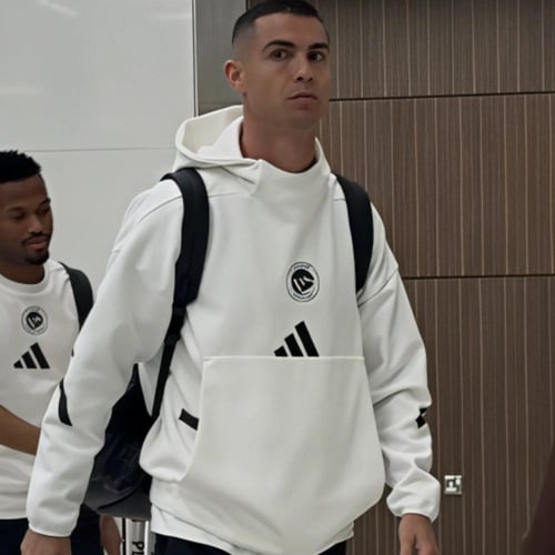 بلوفر شتوي نادي النصر الابيض 2026 | لبس رونالدو ال...