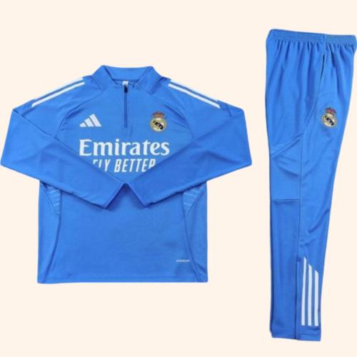 طقم ريال مدريد الشتوي السماوي 2026 - سويتر بسحاب ص...