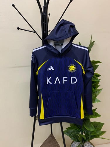 بلوفر شتوي كحلي نادي النصر 2026 بغطاء رأس | هودي ر...