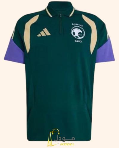 تيشيرت المنتخب السعودي الاخضر بسحاب صدر الجديد 202...
