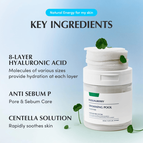 وسائد تونر لتقشير وترطيب البشرة من إيكوال بيري – 7...