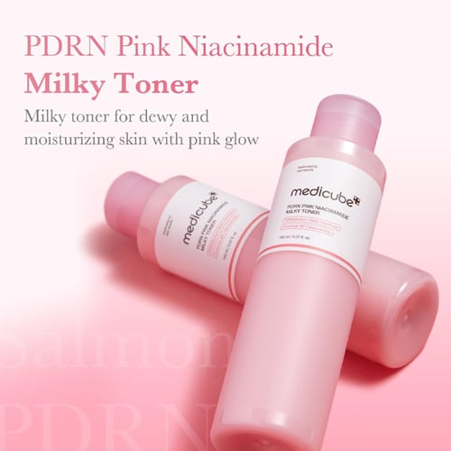 تونر حليبي وردي بالـPDRN والنياسيناميد من ميديكيوب...