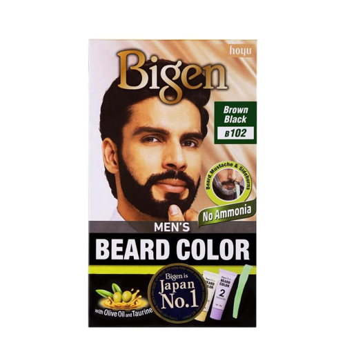 من بيجين صبغة شعر اللحية للرجال أسود مائل إلى البن...
