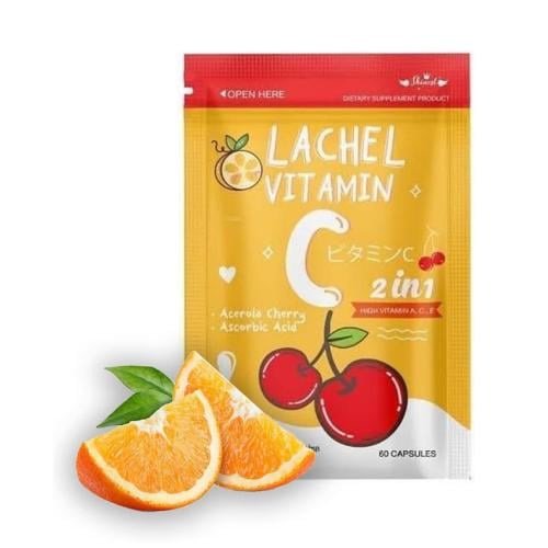 لاتشيل فيتامين سي بالكرز والليمون 60 كبسولة 2×1