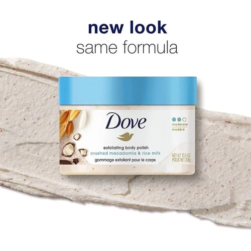 مقشر دوف بخلاصة المكاديميا وحليب الأرز لتنعيم البش...