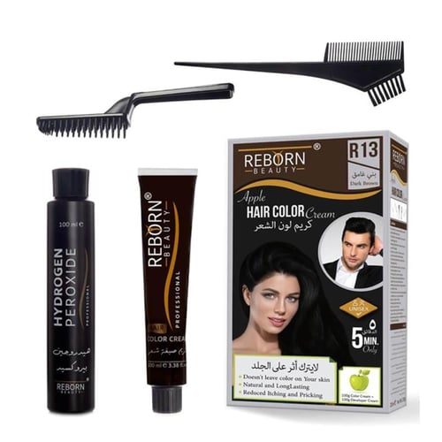ريبورن بيوتي كريم صبغة شعر بني غامق R13 - 200+200...
