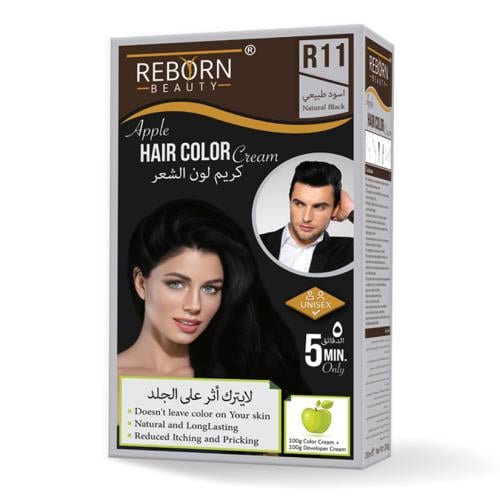 ريبورن بيوتي كريم صبغة شعر اسود طبيعي 200+200 - R1...