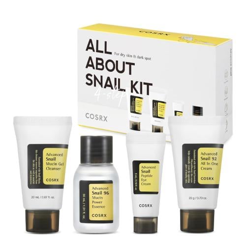 مجموعة كوسركس الحلزون للعناية بالبشرة 4 في 1