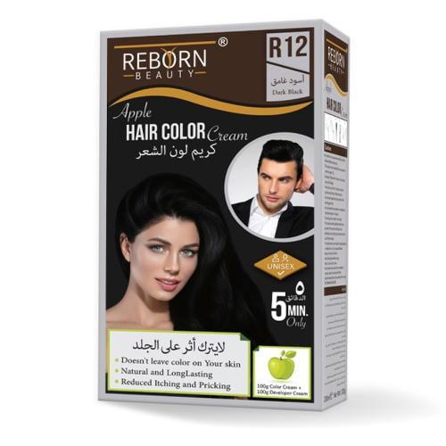 ريبورن بيوتي كريم صبغة شعر اسود غامق 200+200 - R12