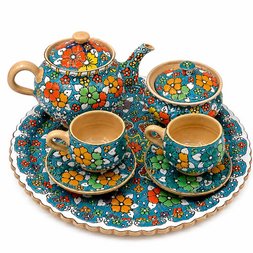 طقم شاي الزهرر