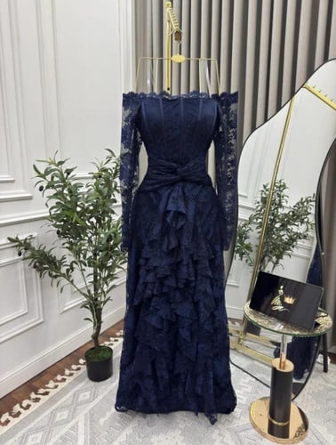 فستان سهره دانتيل كحلي