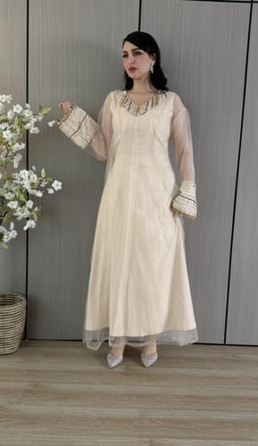 فستان تفته سترتش تطريز يدوي