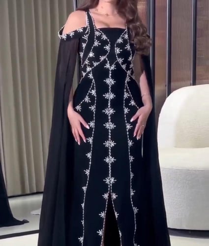 فستان كريب سترتش شيفون