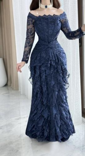 فستان سهره دانتيل كحلي