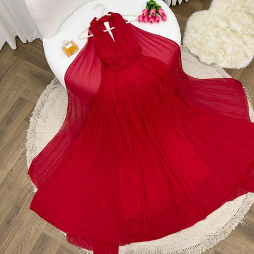 فستان الانيق شيفون تكسير