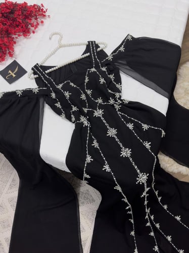 فستان كريب سترتش شيفون