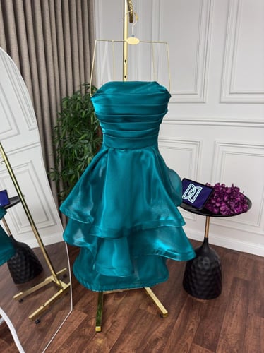 فستان سهرة اورجنزا لمعة