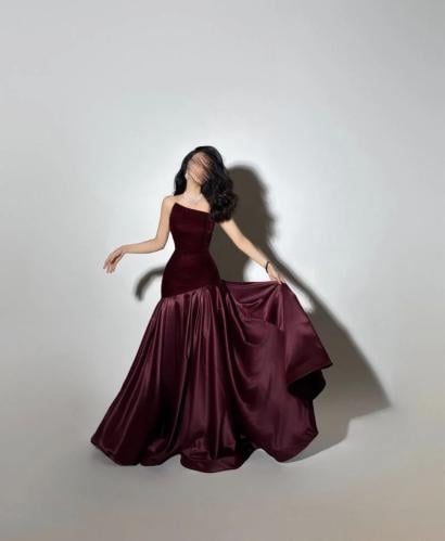 فستان مناسبات 3 ألوان مخمل كوري