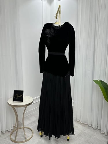 فستان جوخ شيفون جورجيت