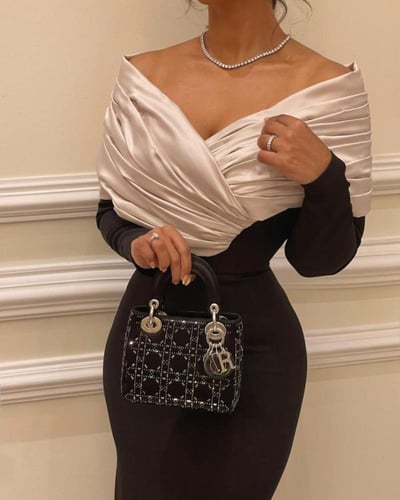 فستان سهره كريب استرتش