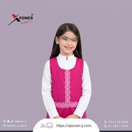 مريول فوشي بكلفه زهرية