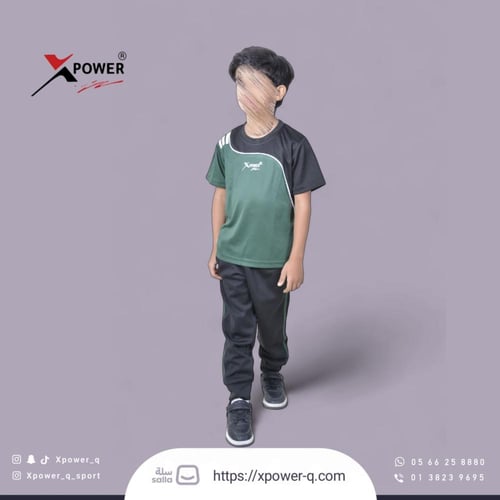 طقم رياضي اخضر و اسود