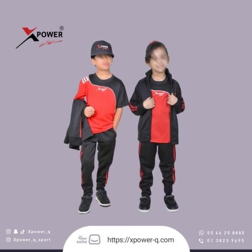 طقم رياضي اسود و احمر