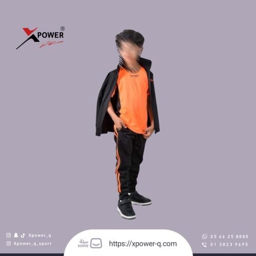 طقم رياضي برتقالي و اسود