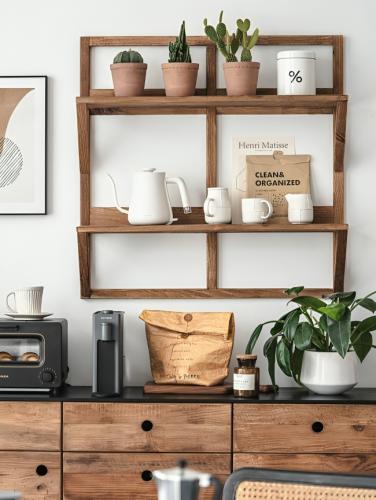 رف خشب طبيعي دورين