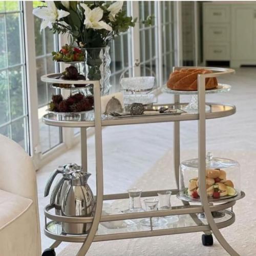 عربة تقديم متحركه ٢دور