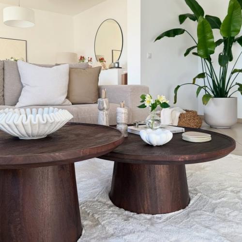 طقم طاولات خشب القشره