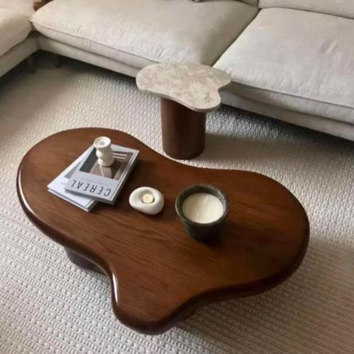 طاولة مجلس رئيسية لون بني مع الخدمة